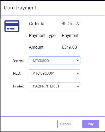 mPOS checkout - Card Payment 