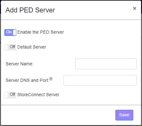 Add PED Server prompt