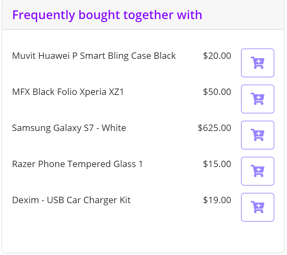 Frequently bought together with widget
