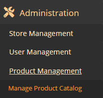 Catalog management - Entry point