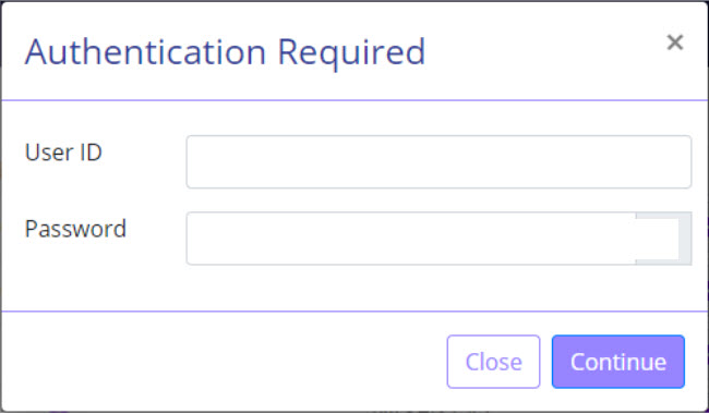 Register Open authentication prompt
