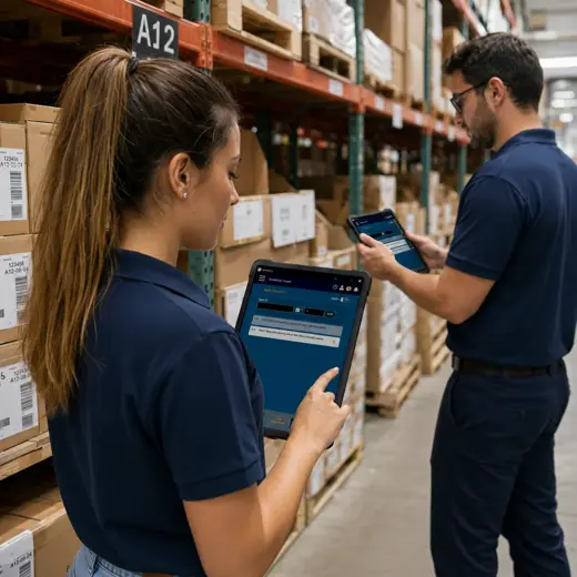 MTPOS mobile cycle count and inventory scanning screen